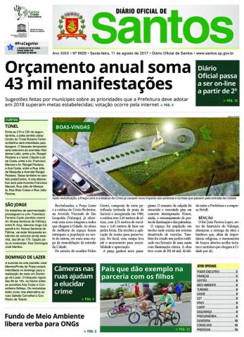 capa do DO em 2017 #paratodosverem 
