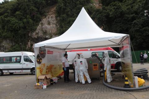 tenda abriga equipe de limpeza #paratodosverem 