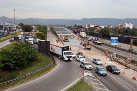 visão aérea do viaduto em obras #pracegover 