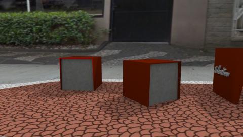 projeção em 3d de como ficará a rua #paratodosverem