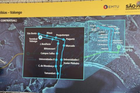 O mapa das estações do VLT. #Paratodosverem