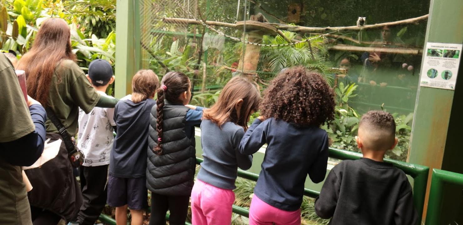 Curso de férias transforma crianças em pequenos exploradores do Orquidário de Santos