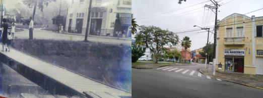 foto mostra trecho do bairro antes e depois #paratodosverem