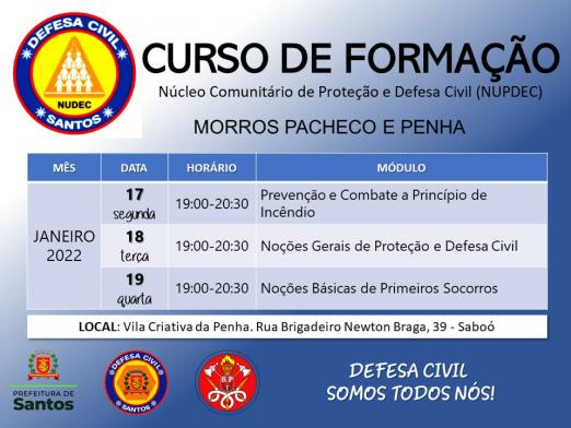 cartaz do curso com informações de temas e datas. #paratodosverem