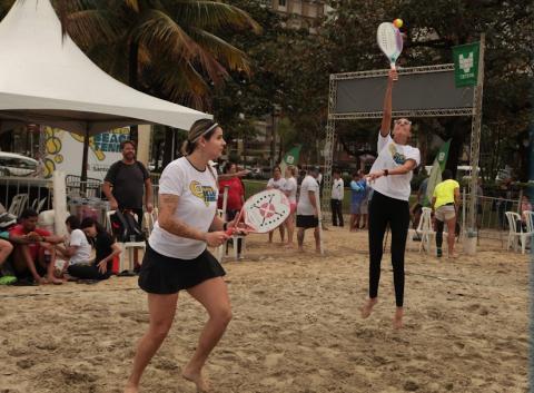 Jogadoras de beach tennis. #Paratodosverem.