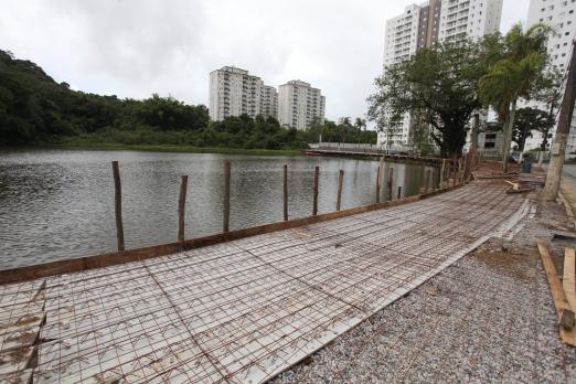 canteiro da lagoa em obras #pracegover