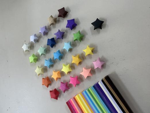 origamis na mesa #paratodosverem