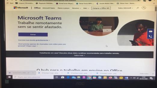 programa teams em tela de computador #paratodosverem 