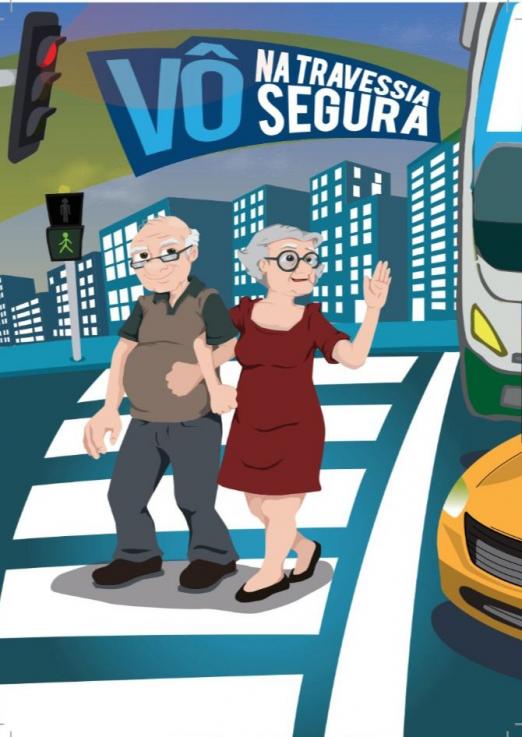 imagem de idosos atravessando faixa #paratodosverem