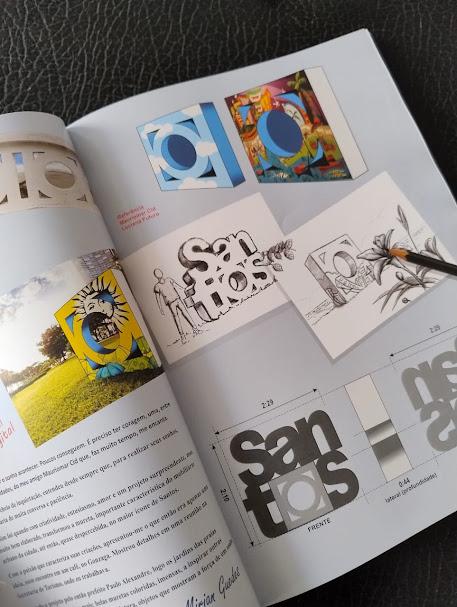 livro aberto com fotos das muretas. #paratodosverem 