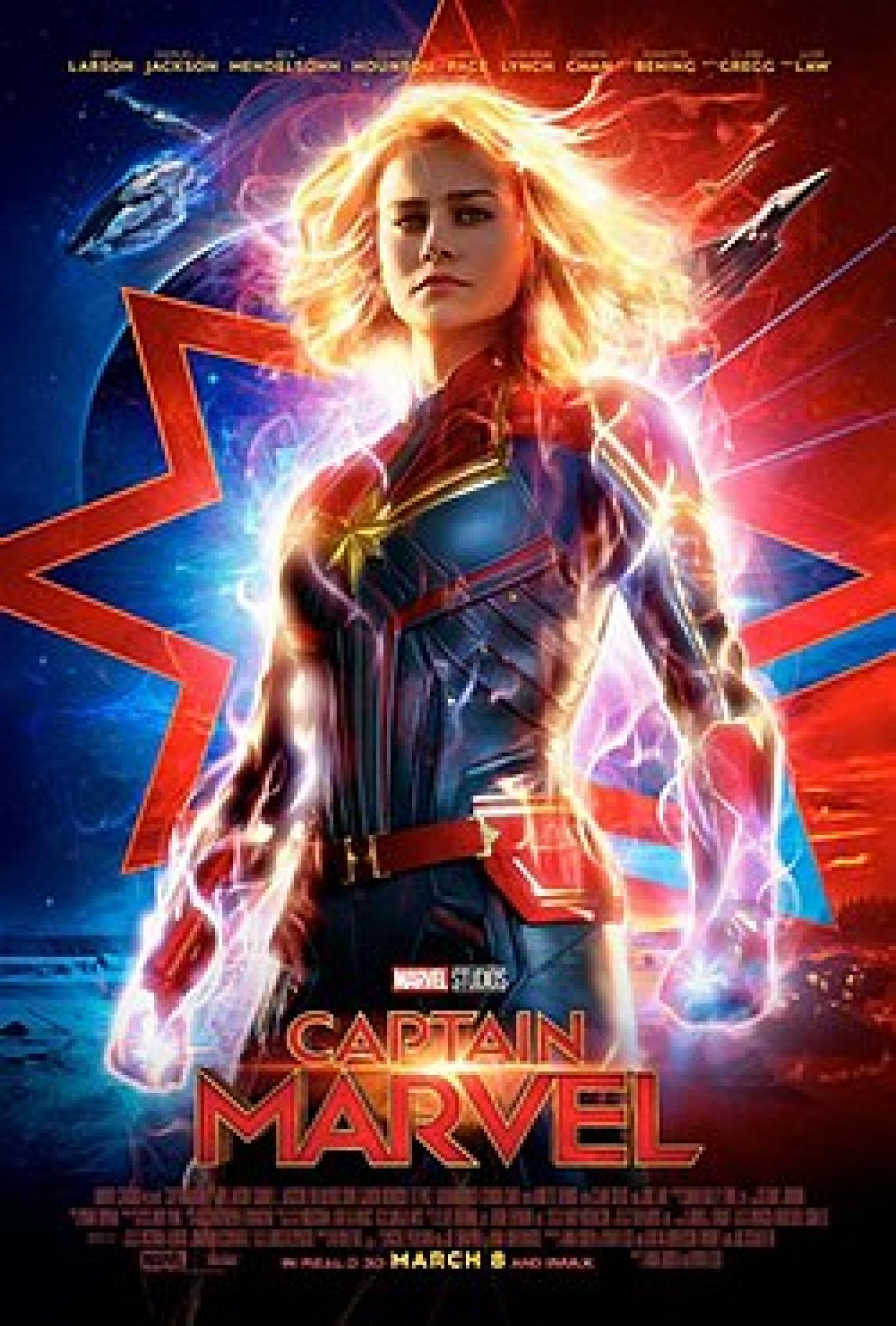Cartaz para Capitão Marvel. #Pracegover