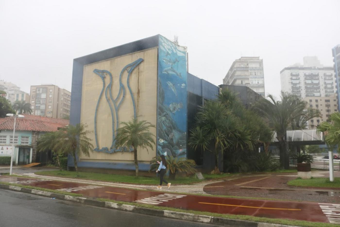 a fachada do aquário. #paratodosverem