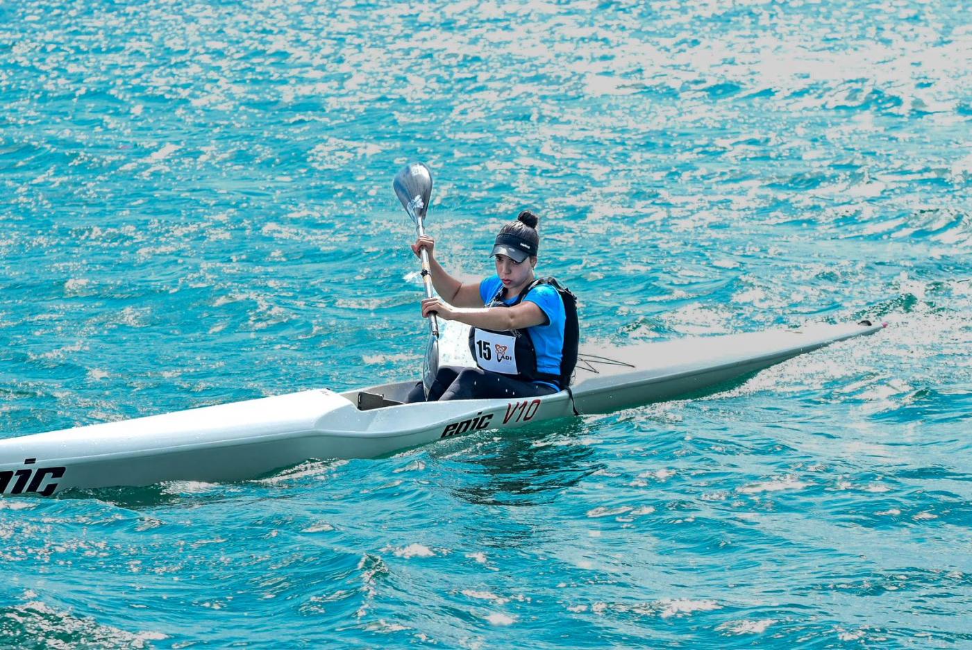 Canoísta competindo. #Paratodosverem.