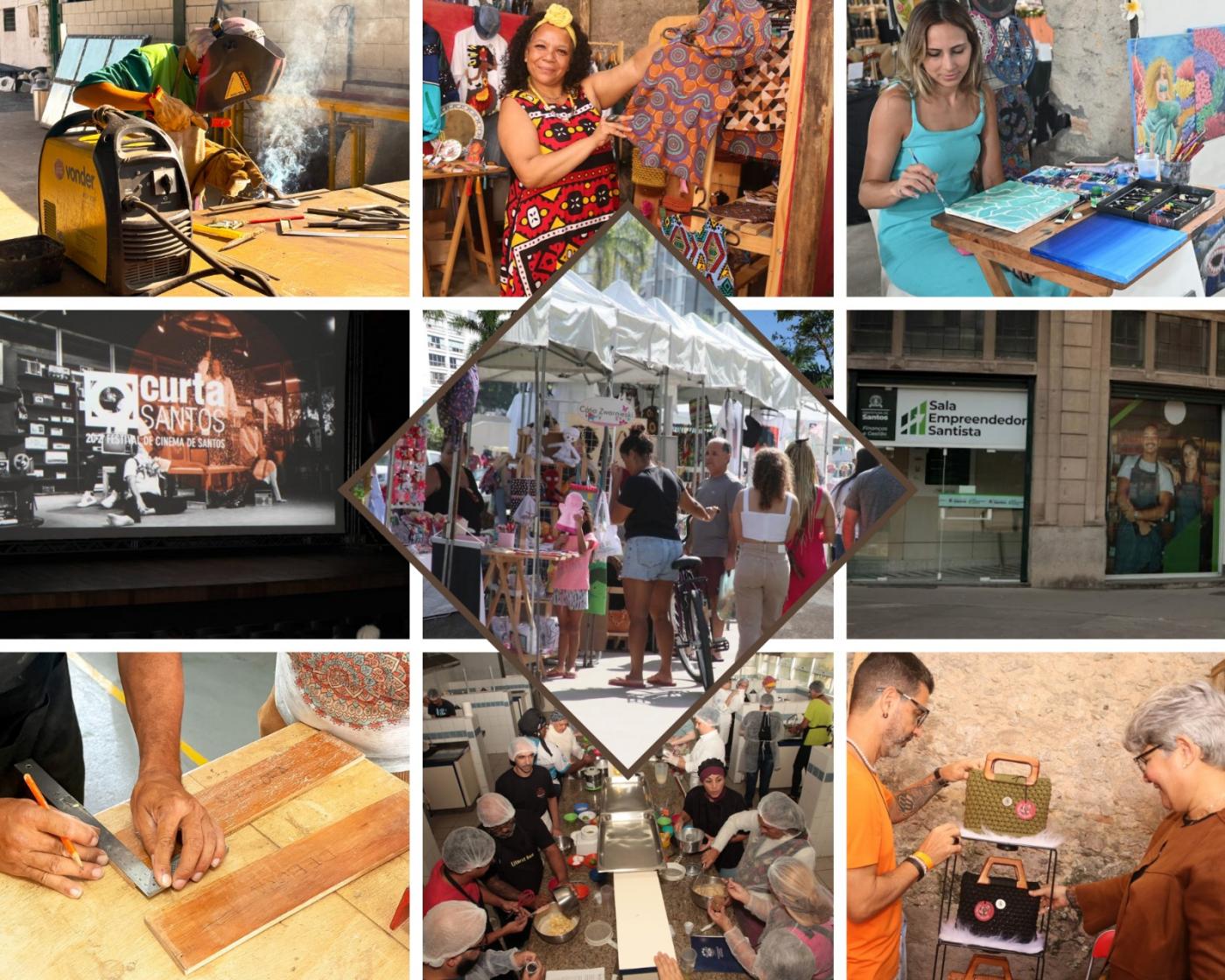 painel em homenagem ao Dia da Criatividade. #Paratodosverem