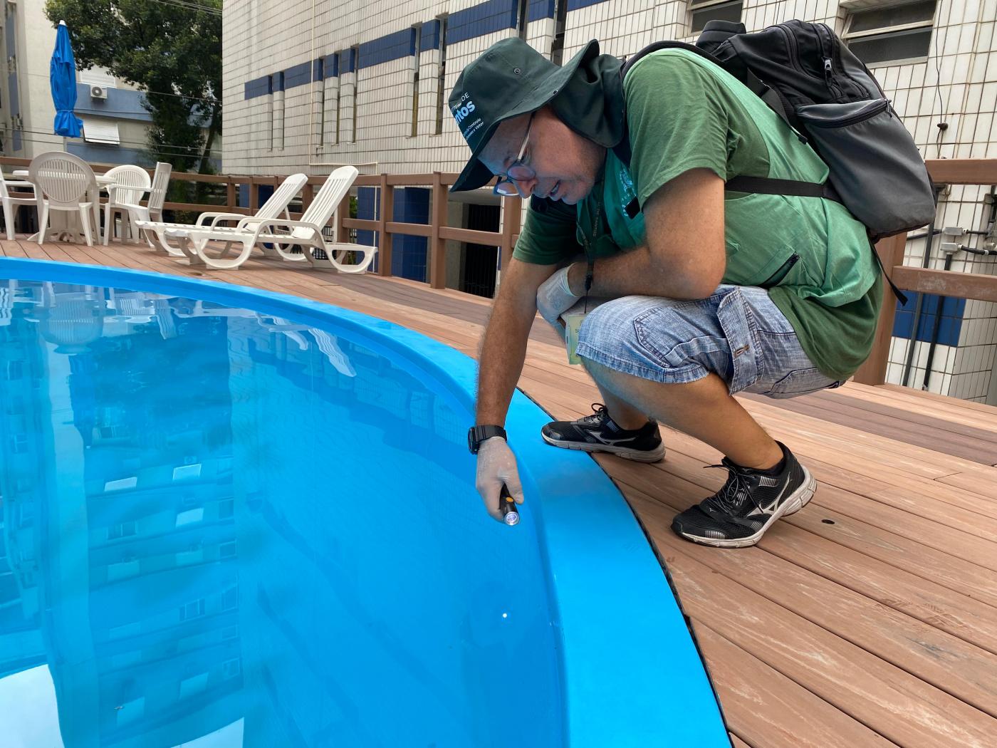 agente avalia piscina #paratodosverem