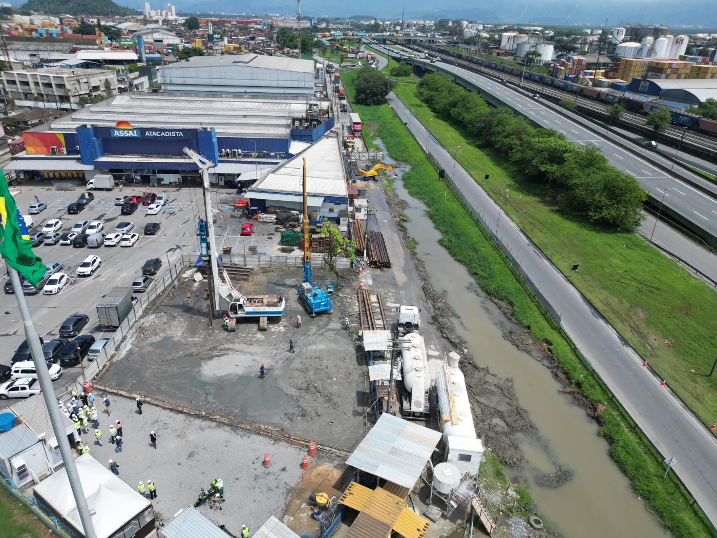 visão aérea da obra #paratodosverem