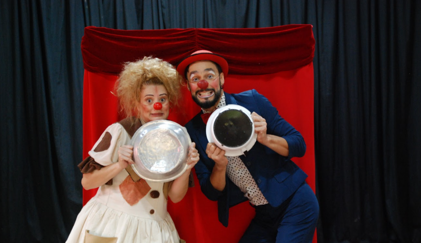 casal de palhaços #paratodosverem 