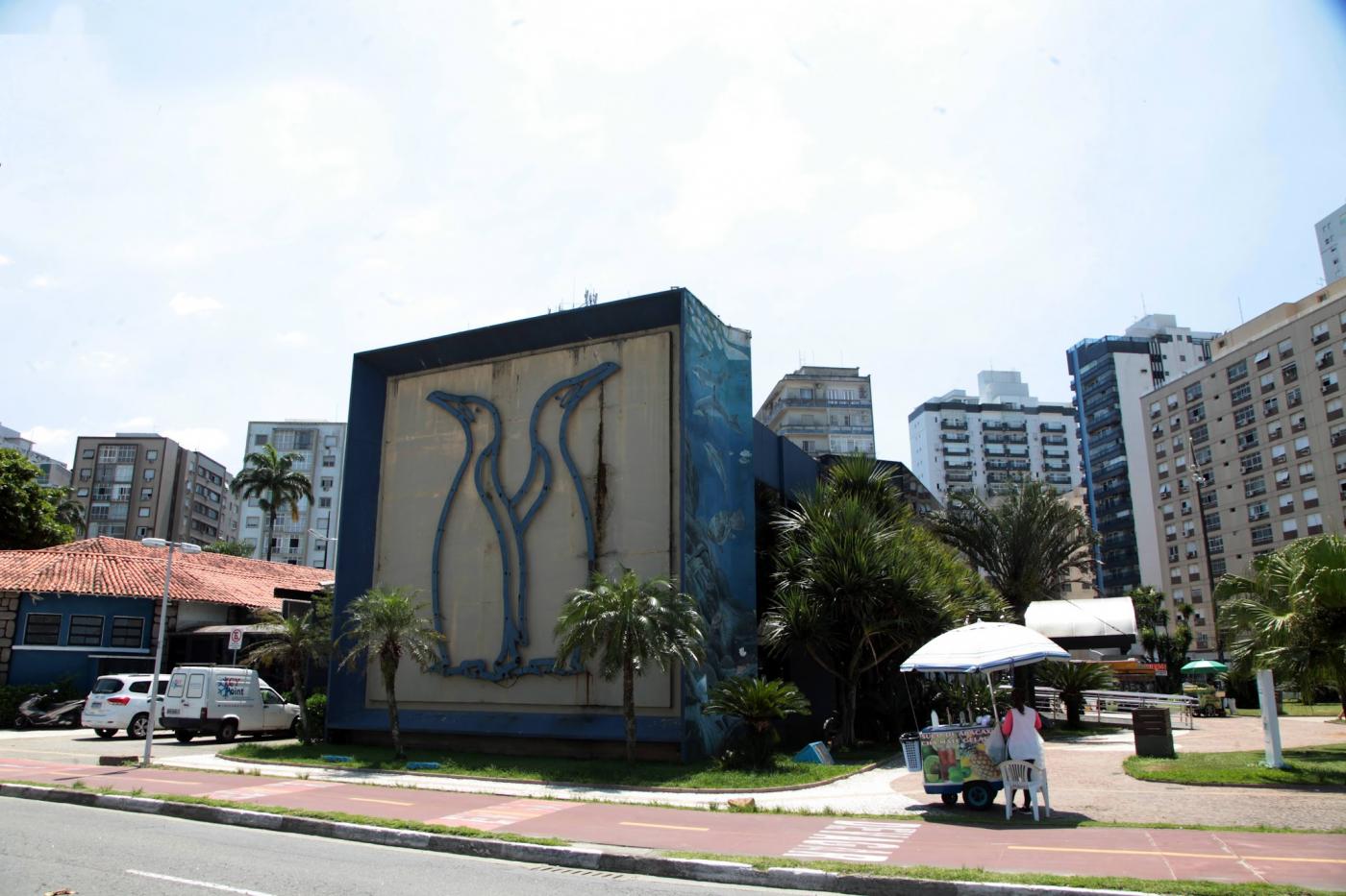 a fachada do aquário