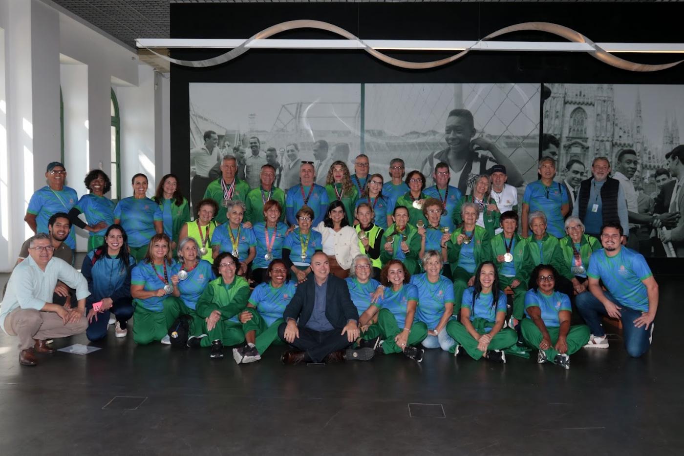 Encontro dos atletas do Jomi. #Paratodosverem