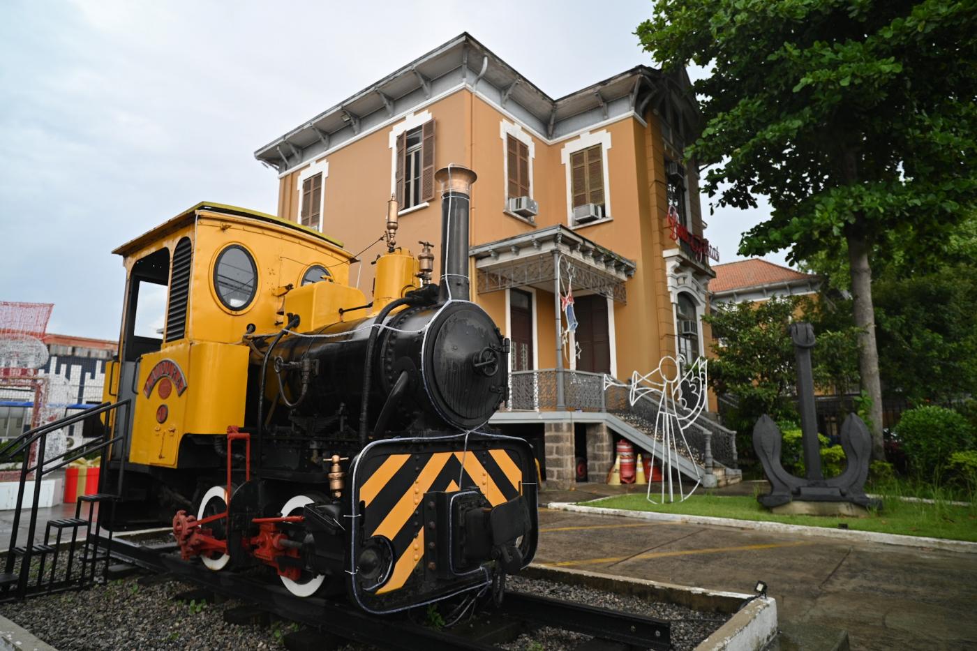 Fachada do Museu do Porto de Santos. #Paratodosverem