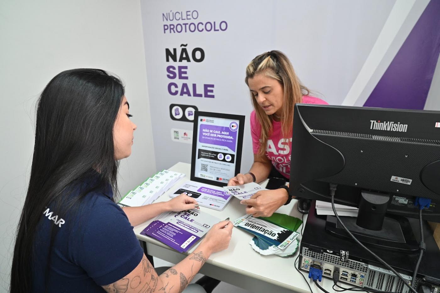 Posto Avançado do Protocolo Não Se Cale. #Paratodosverem