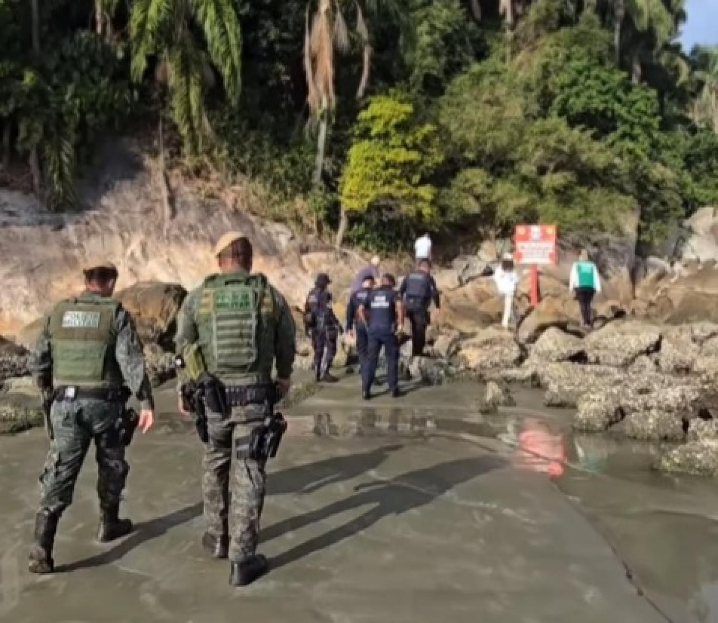 policiais e guardas chegando para operação na ilha #paratodosverem