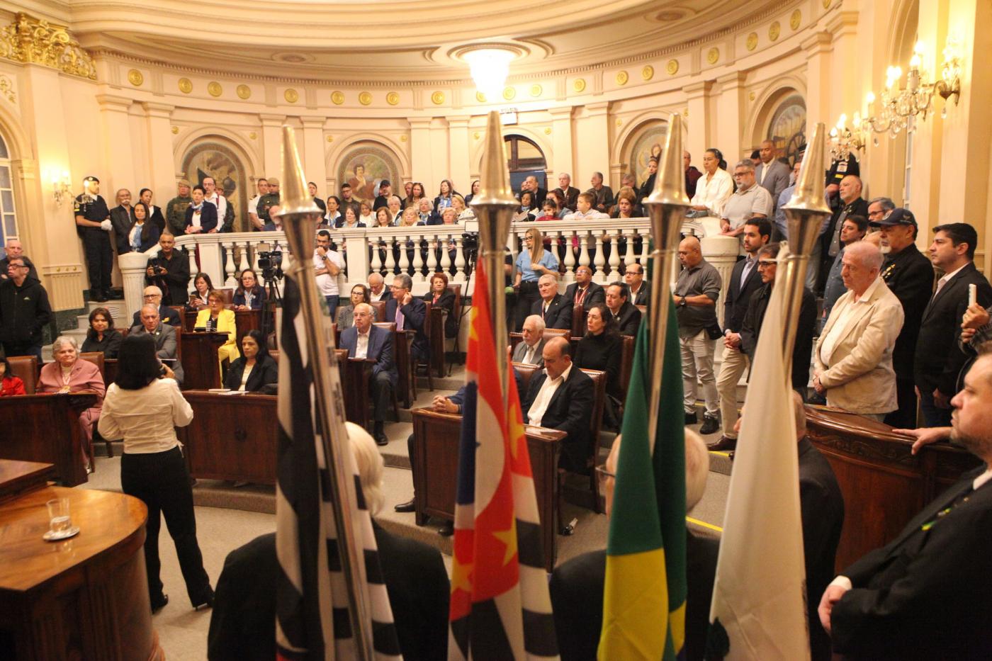 bandeiras em primeiro plano e público ao fundo. #paratodosvererem