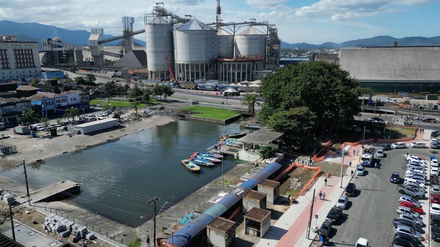 foto aérea da bacia do mercado #paratodosverem