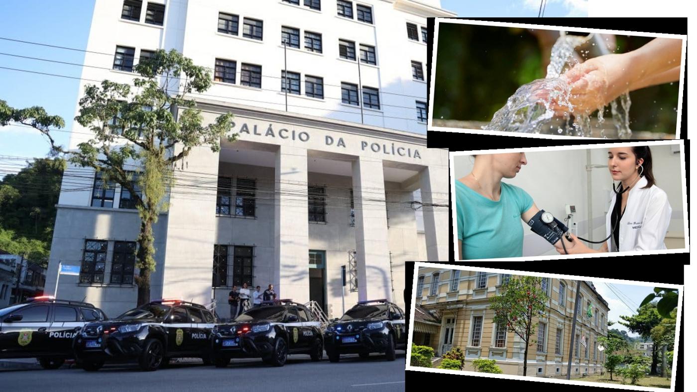 montagem mostra palácio da polícia e serviços  #paratodosvem
