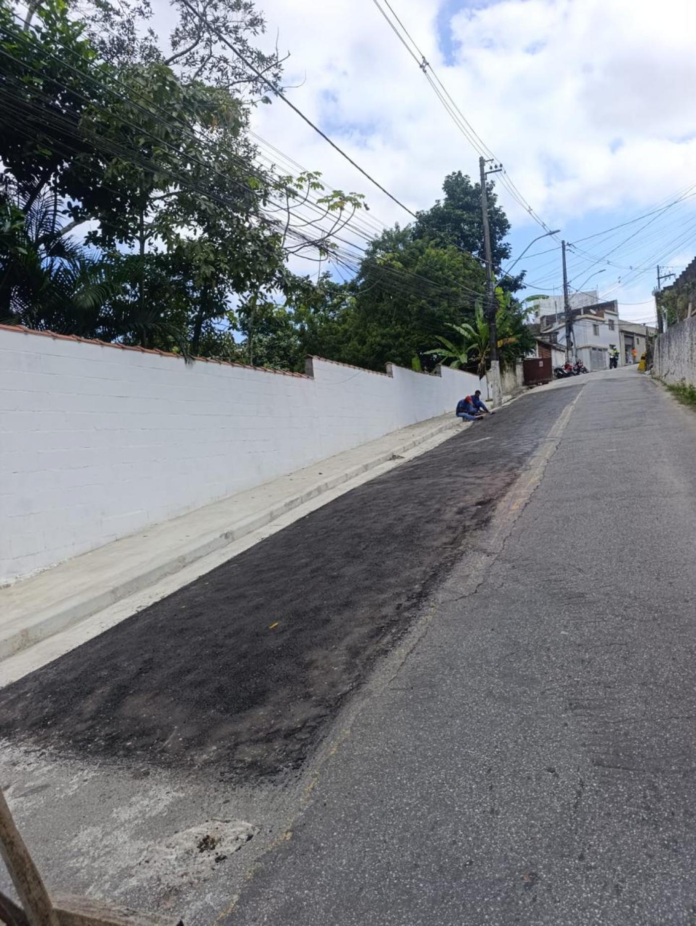 muro de arrimo no Morro do Fontana. #Paratodosverem