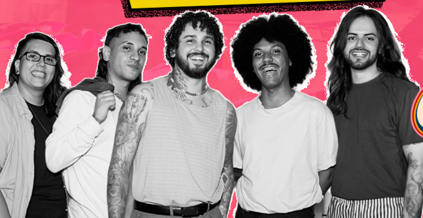 integrantes da banda 'o último banco de bar'. #paratodosverem