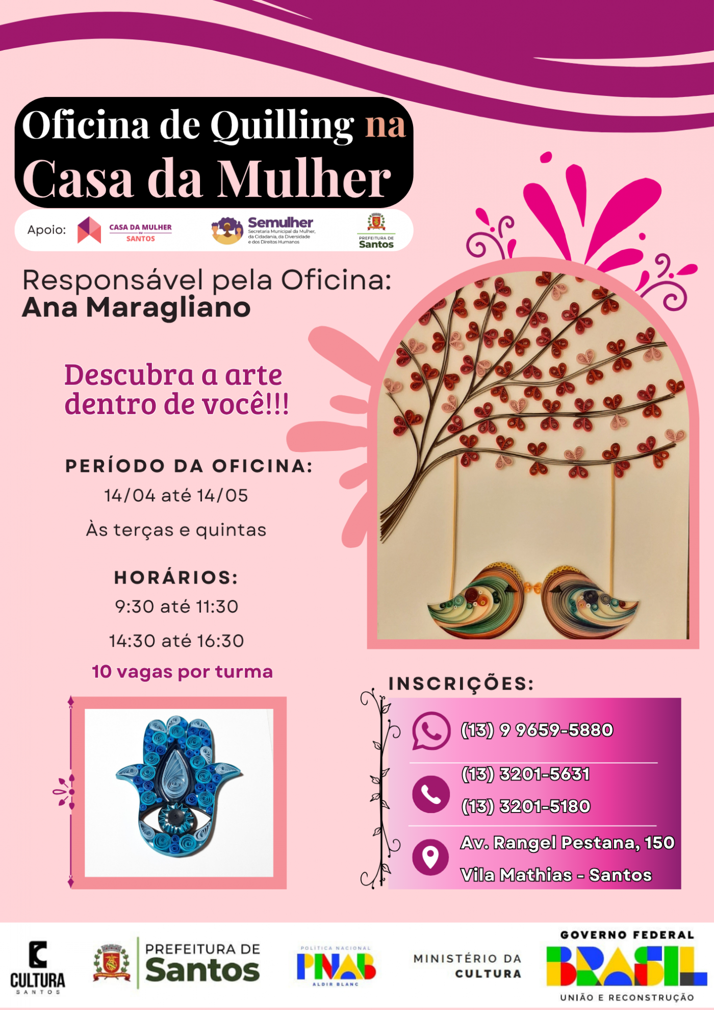 oficinal de quilling.#Paratodosverem