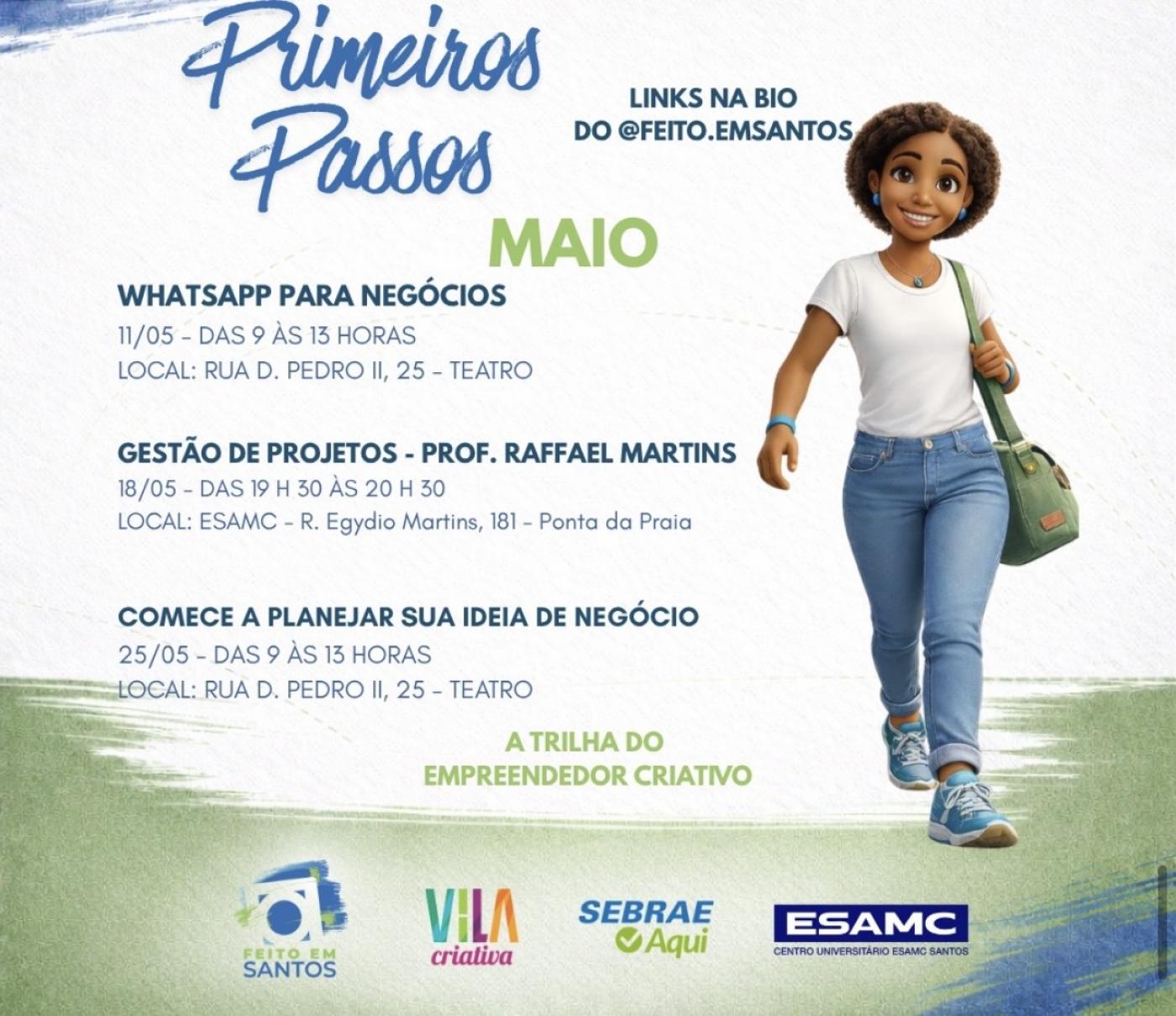 Card do Programa Primeiros Passos. #Paratodosverem