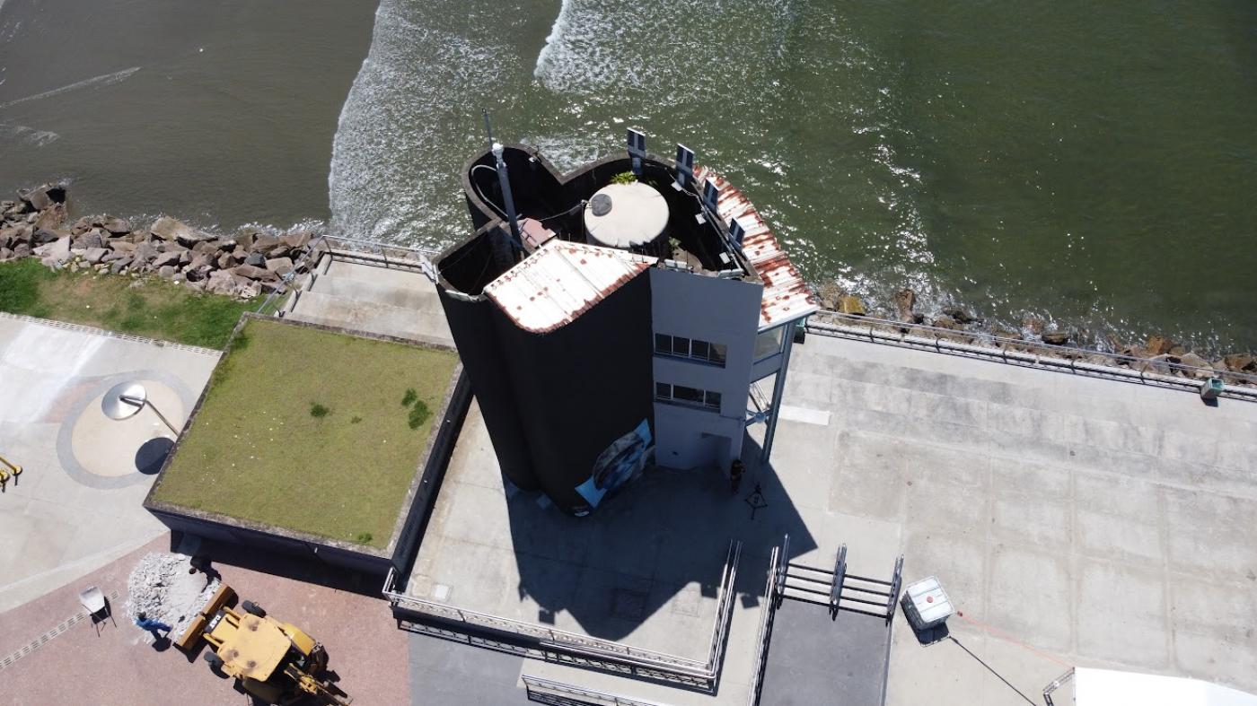 foto aérea da torre de jurados #paratodosverem