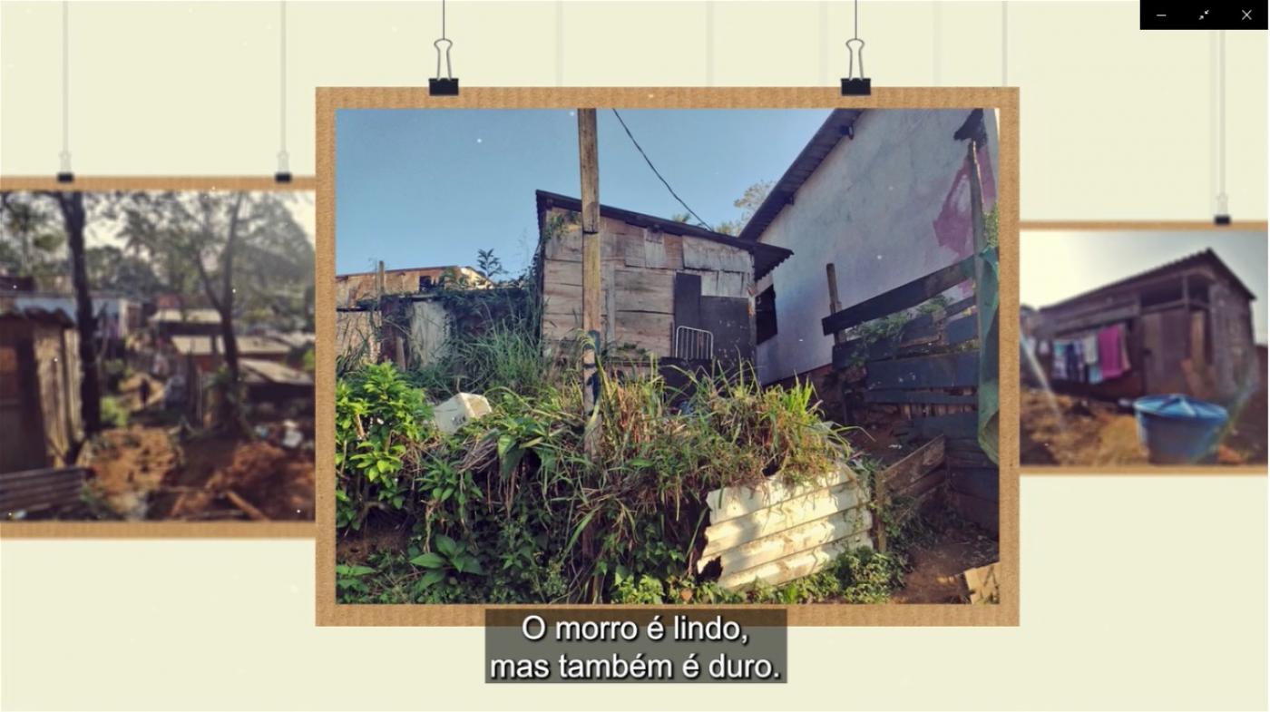 Mosaico com fotos do morro #paratodosverem