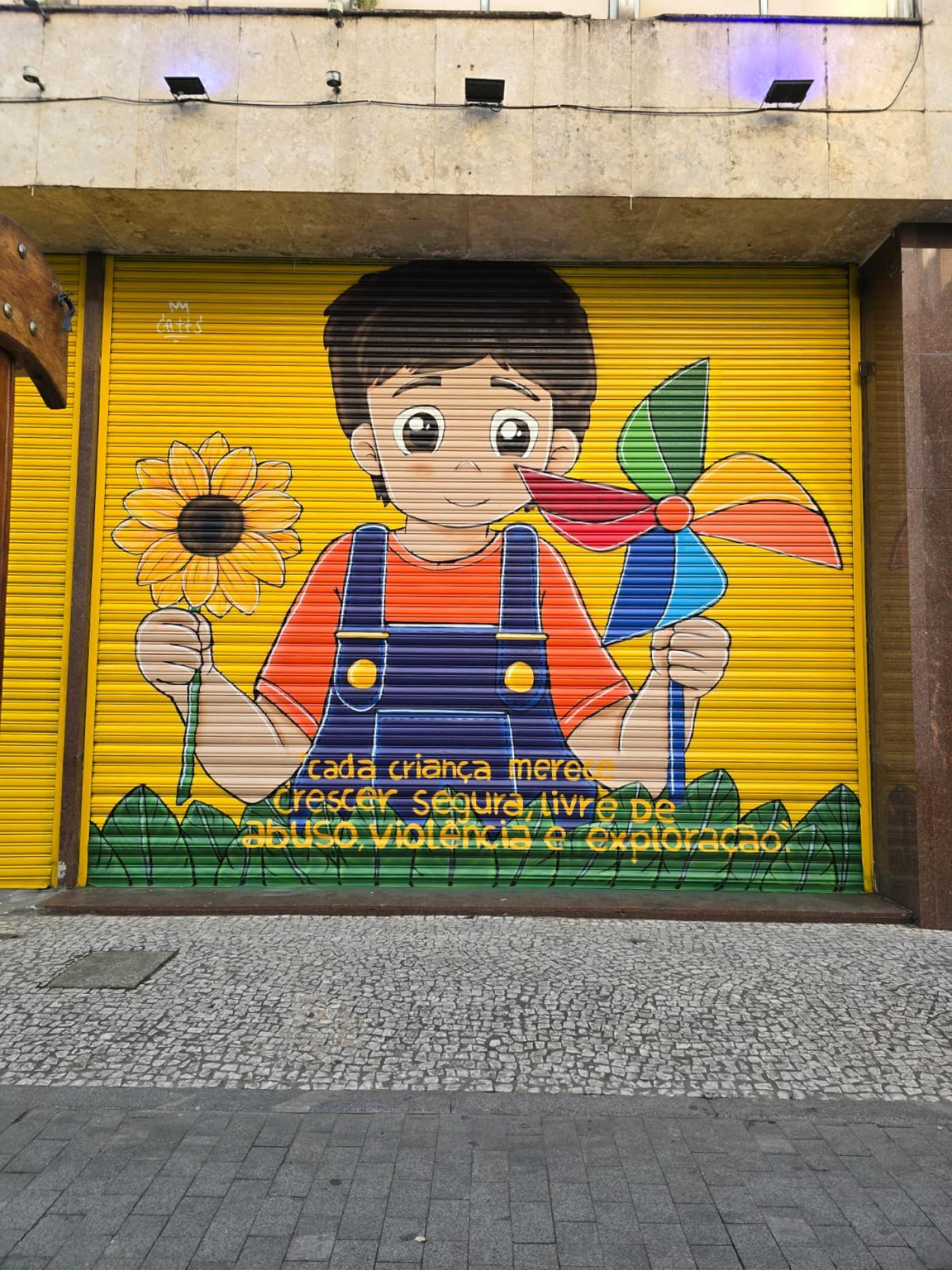 mural pintado no centro #paratodosverem 