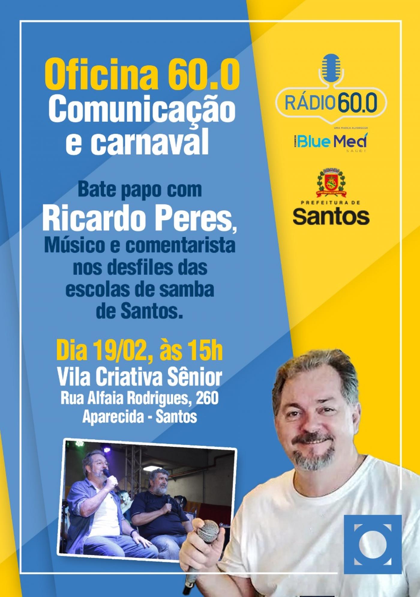 Cartaz com foto de Ricardo Peres. #Paratodosverem