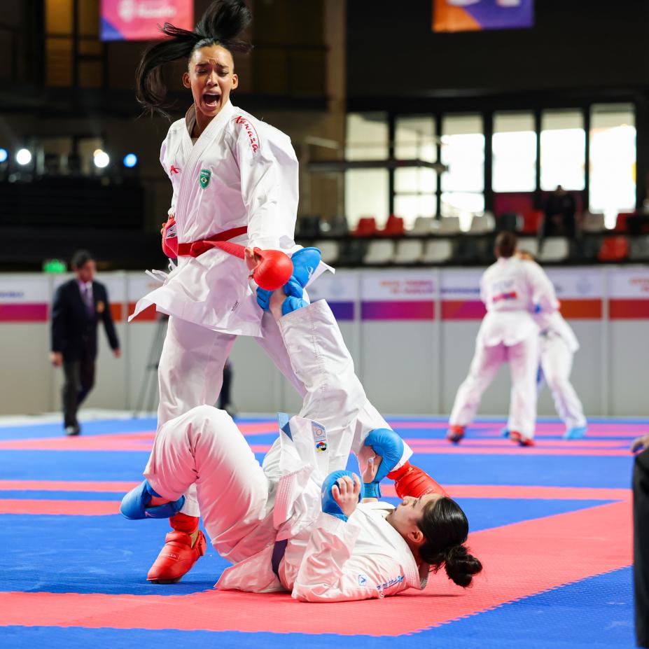 Brenda Padilha nos Jogos Sul-Americanos. #Paraatodosverem