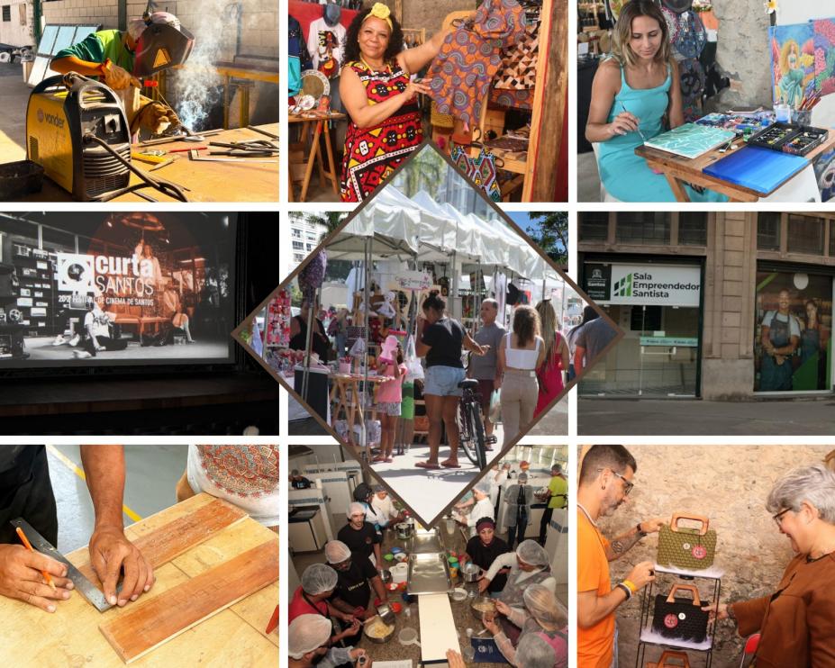 painel em homenagem ao Dia da Criatividade. #Paratodosverem