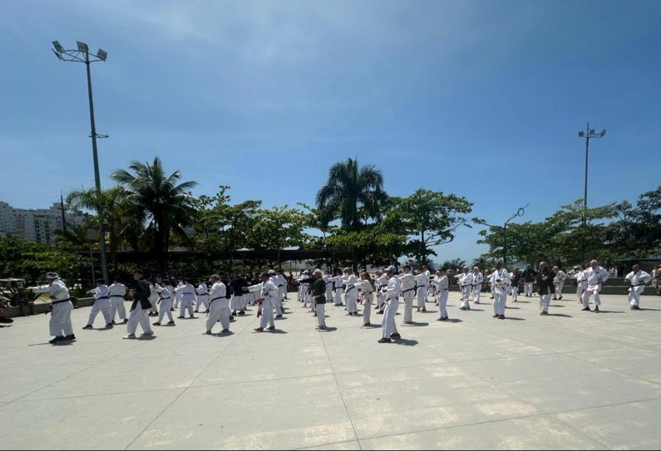 Demonstração de caratê. #Paratodosverem