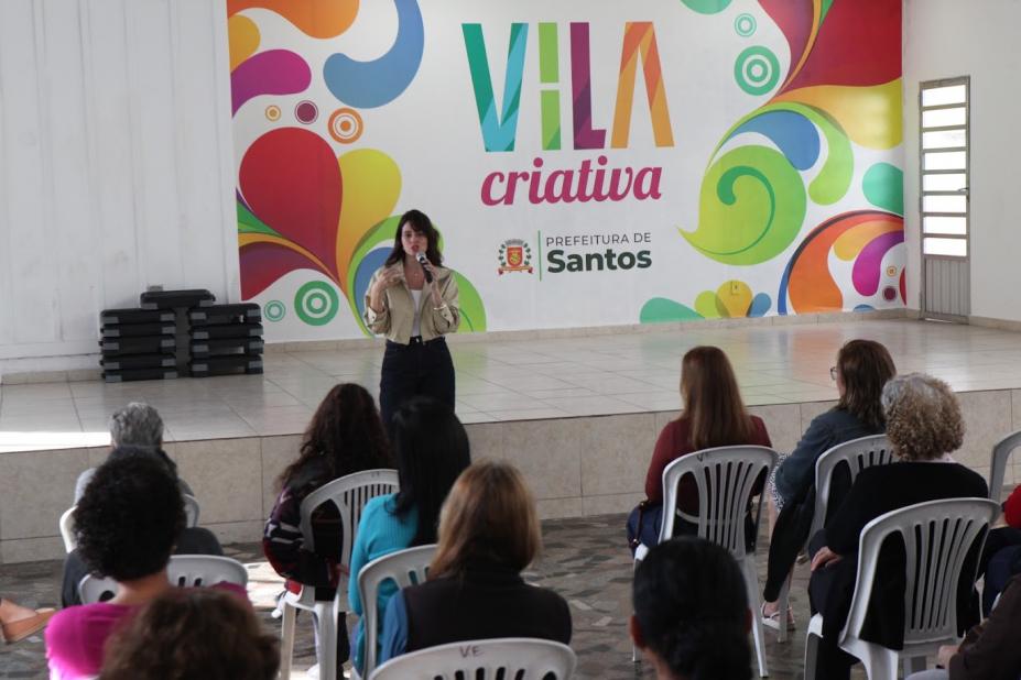 Pam Braga em palestra na Vila Criativa. #Paratodosverem