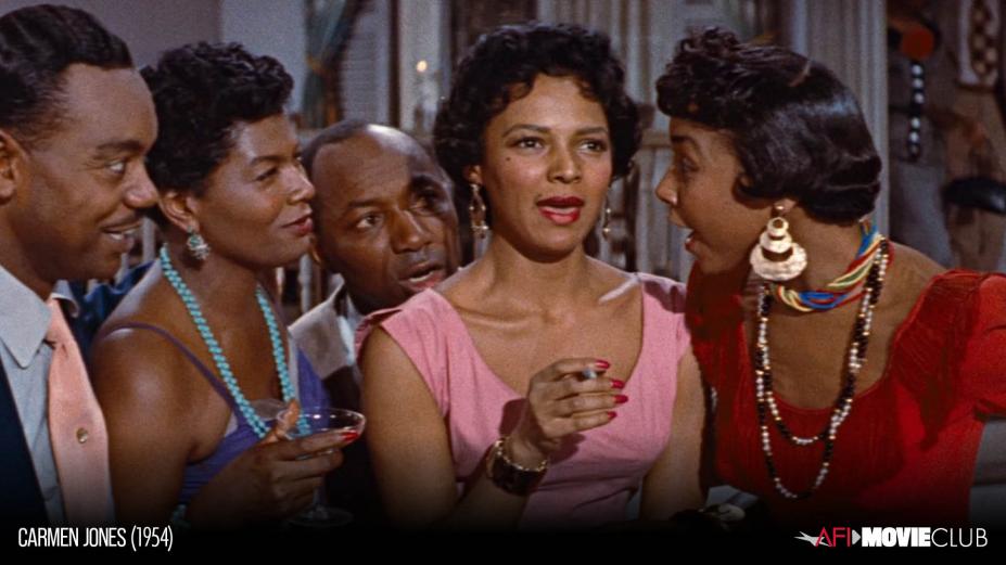 três mulheres em cena de carmen jones #paratodosverem