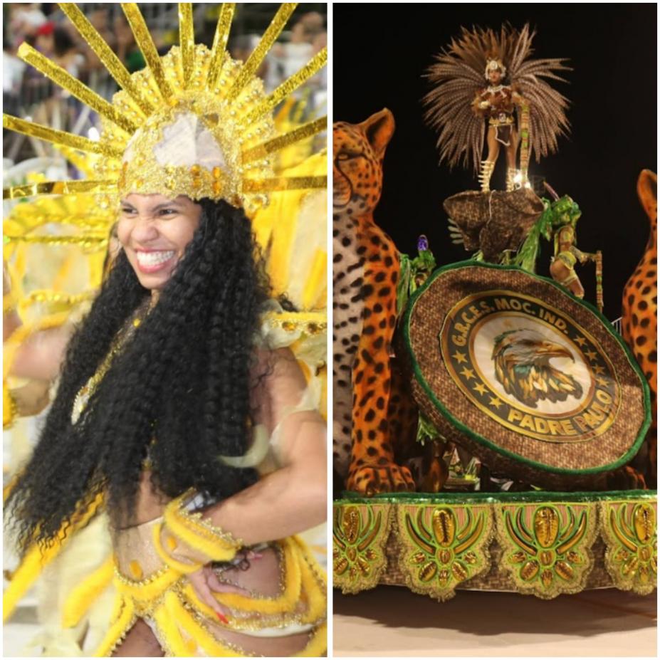 montagem mostra desfile das duas escolas #paratodosverem
