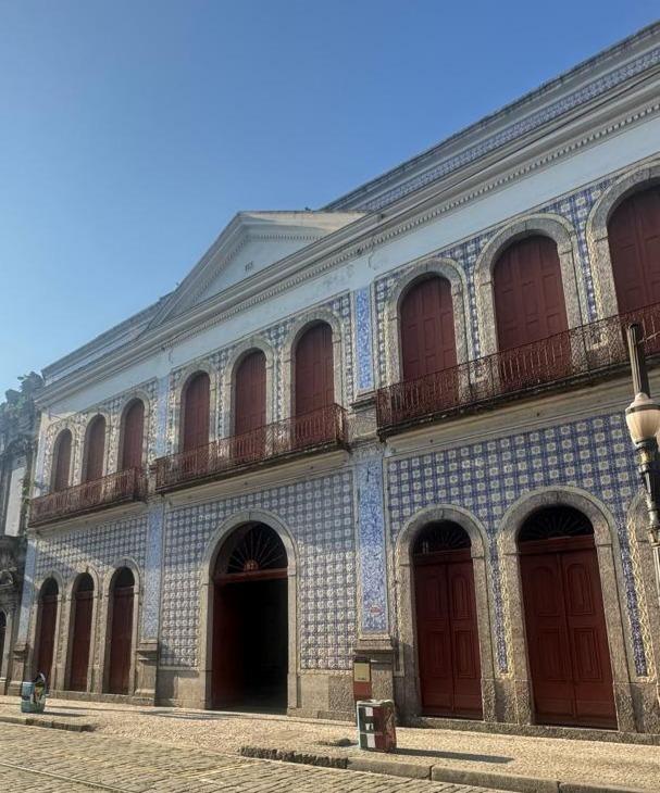 Fachada da Casa da Frontaria Azulejada. #Paratodosverem.