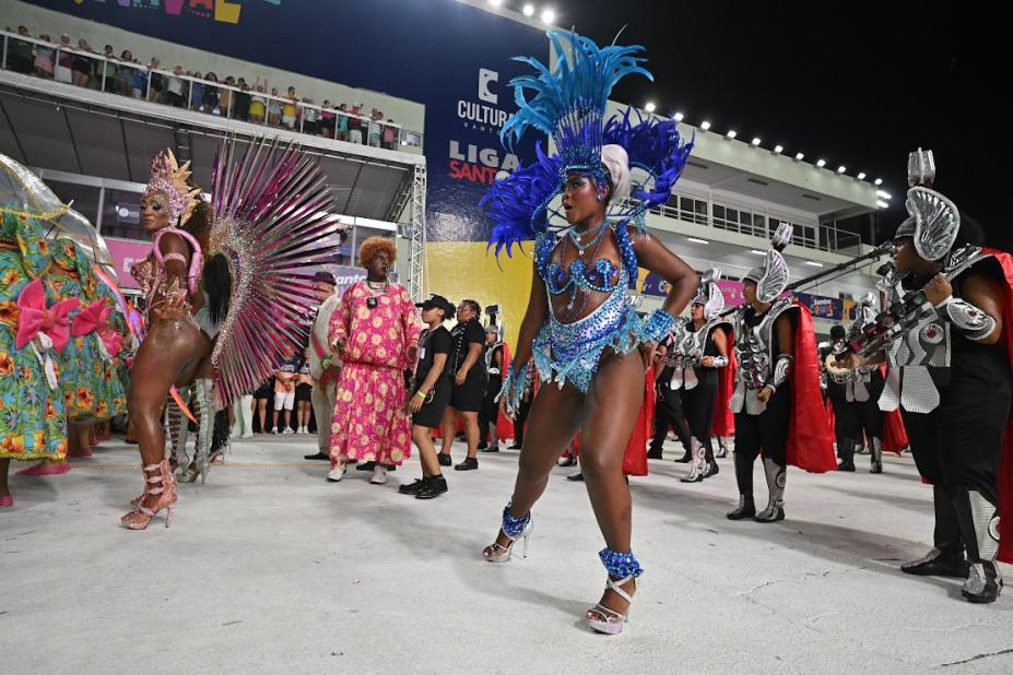 pessoas desfilando no carnaval #paratodosverem 