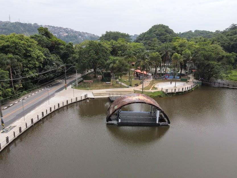 visão aérea da lagoa #paratodosverem 