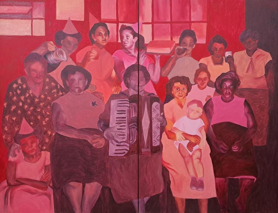 Imagem da tela premiada no Salão de Arte de Piracicaba. #Paratodosverem.