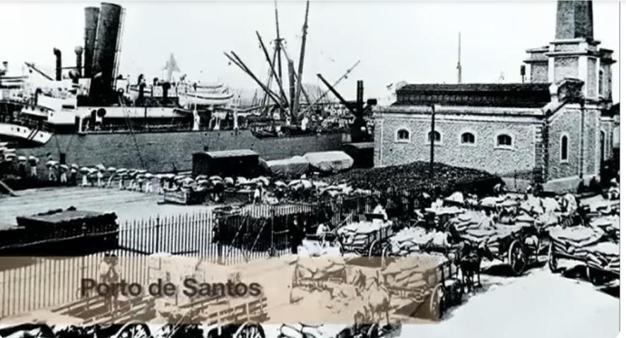 foto antiga do porto de Santos 