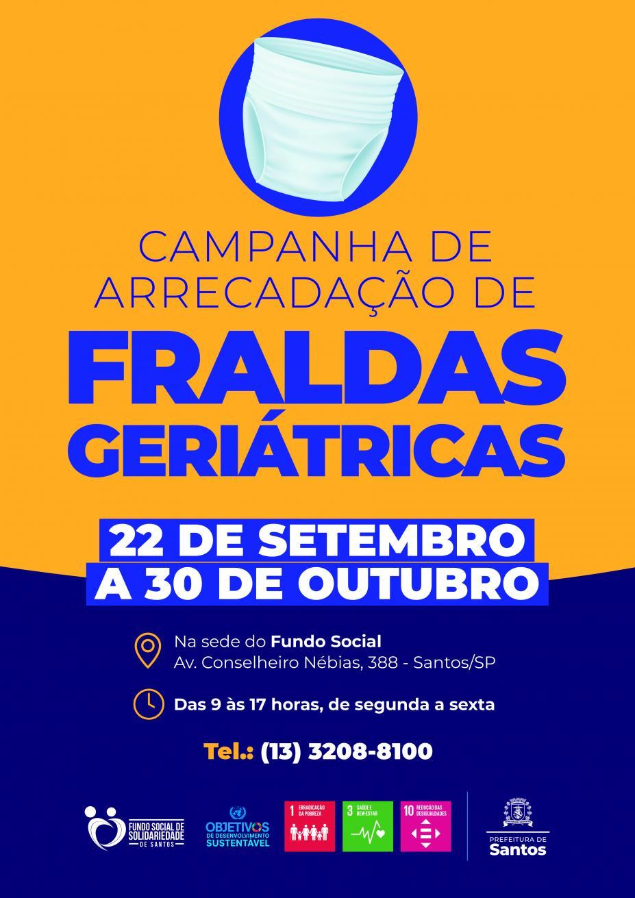 Cartaz da campanha do Fundo Social. #Paratodosverem