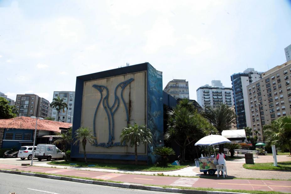 a fachada do aquário